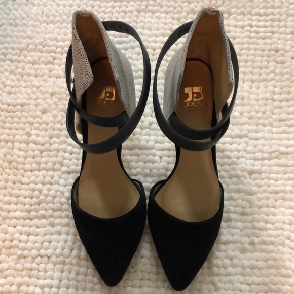 Joes Jeans Lauren Black/White Heels - Picture 4 of 6